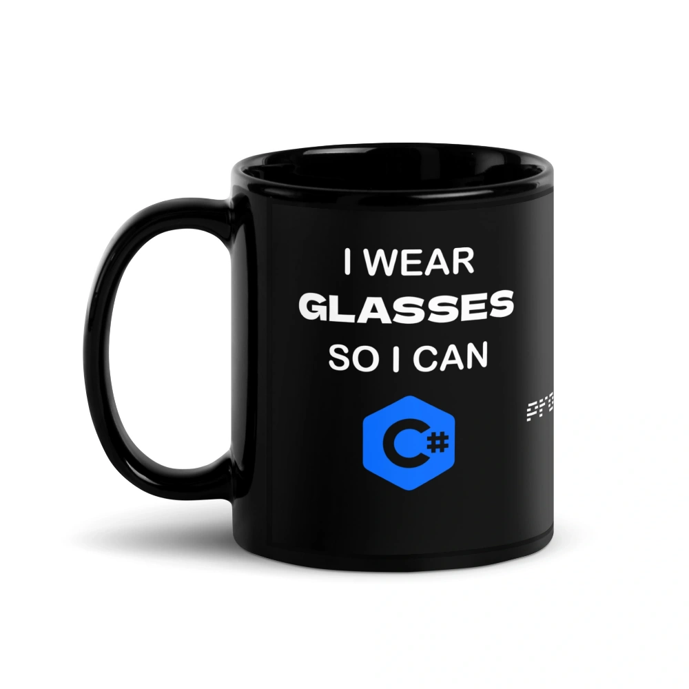 Picture of I Wear Glasses So I Can C# Coffee Mug