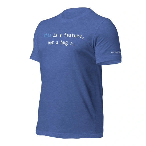 Picture of Javascript This Is A Feature Shirt