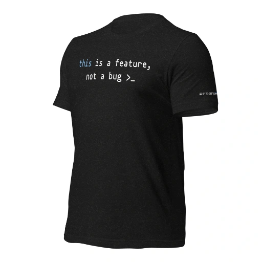 Picture of Javascript This Is A Feature Shirt